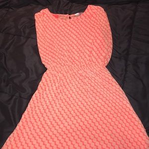 Orange and tan dress